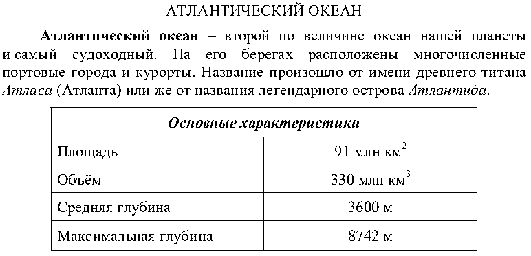 Образец оформления текста и таблицы